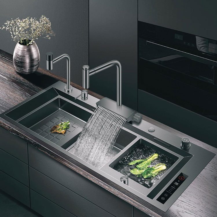 Раковина Kitchen Oversized Nano Black Diamond Double Tank